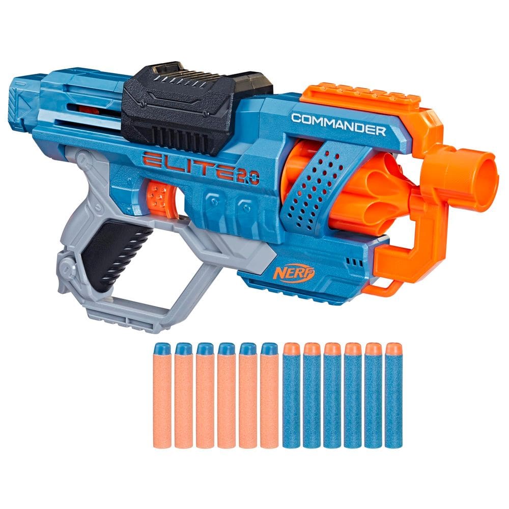 Dart Blaster Nerf Elite 2.0 Commander RD-6 com 12 dardos 8+