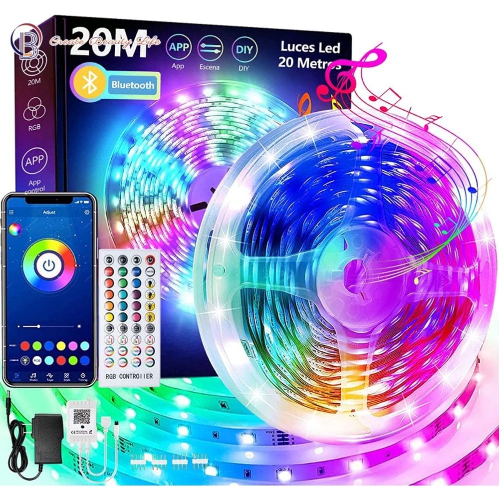 Faixa de luz WiFi RGB de 10 m com controle remoto Atmosphera