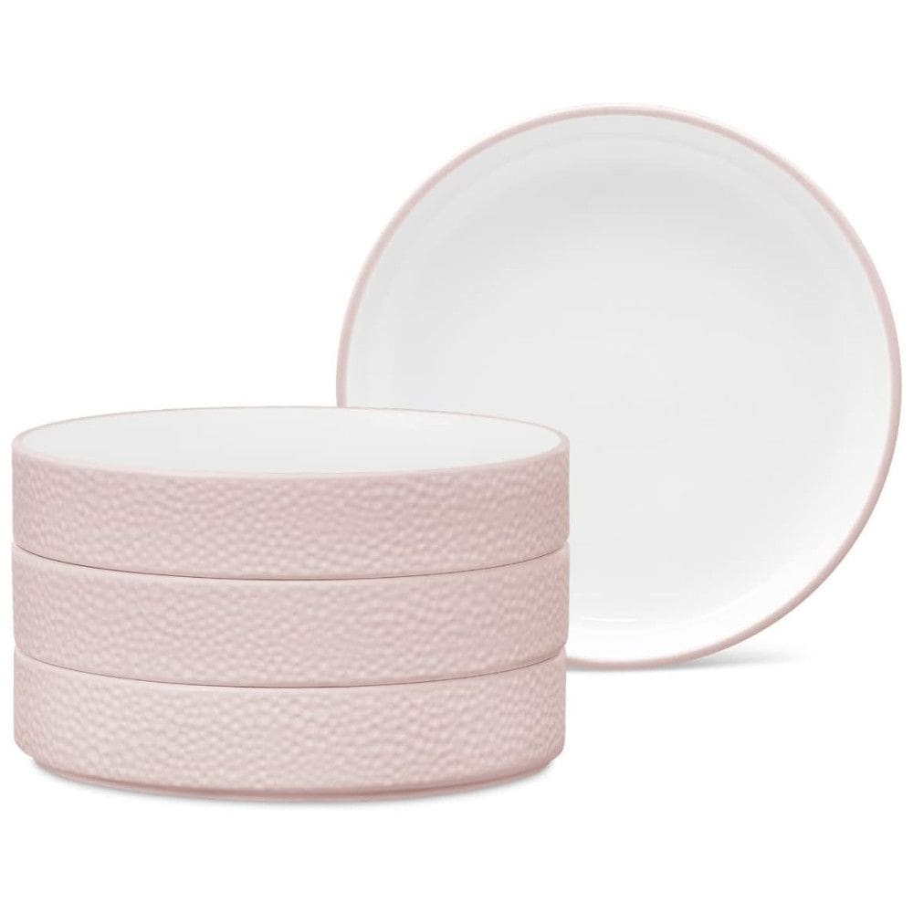 Conjunto de Pratos, Estilo Minimalista com 4 Peças, Capacidade de 350mL, Material de Porcelana e Formato Redondo, Noritake G014-560D, Rosa