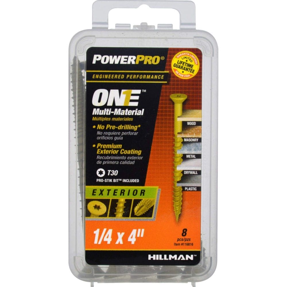Parafusos Power Pro One Multi-Material 6 mm x 10 cm Caixa 8