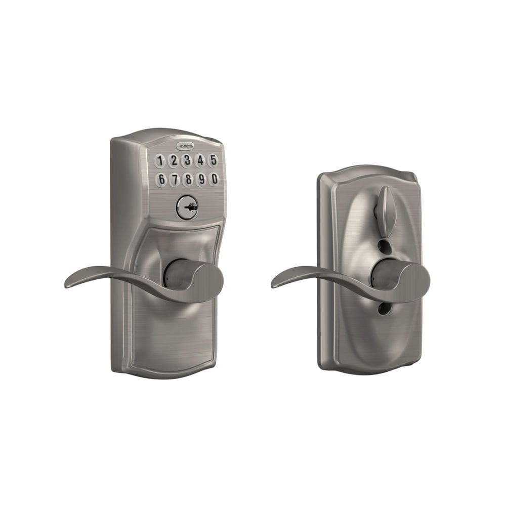 Fechadura de porta SCHLAGE Satin Nickel FE595VCAM619ACC Camelot