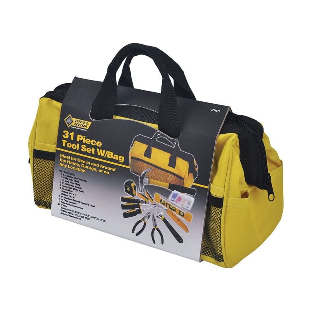 Conjunto de ferramentas Steelgrip, 31 peças, preto e amarelo com bolsa