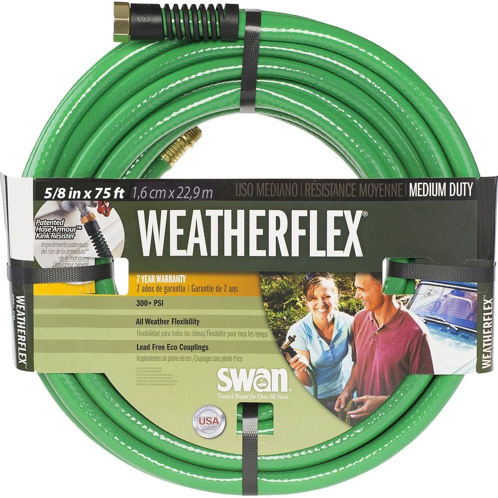 Mangueira de jardim SWAN WEATHERFLEX 22,9 m x 1,6 cm para uso médio