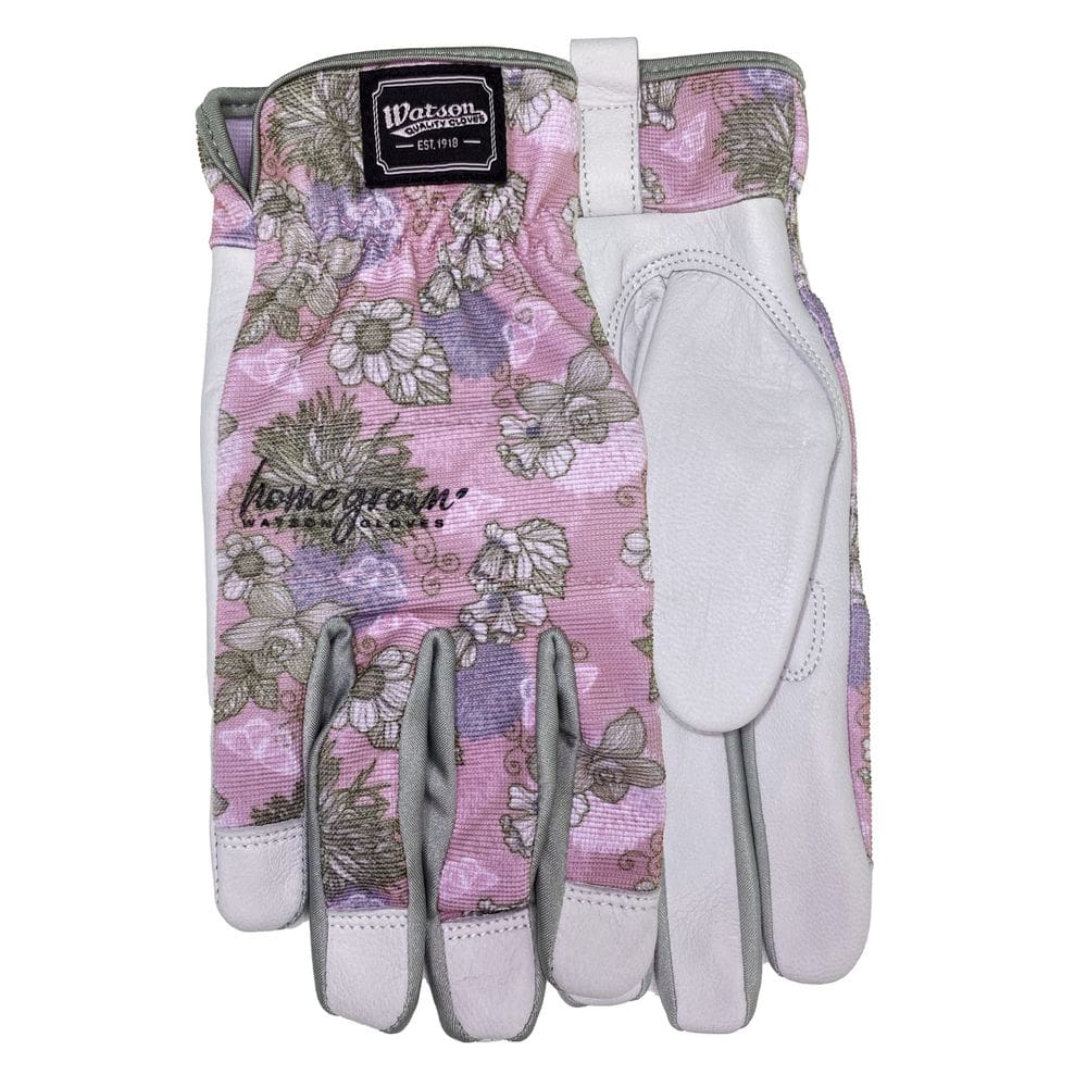 Luvas de jardim caseiras Watson Lily resistentes à água para mulheres L