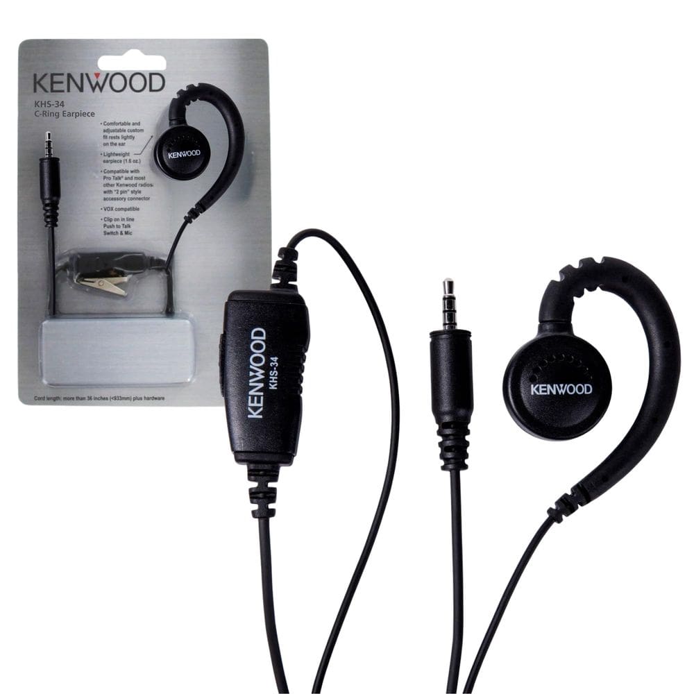 Fone de ouvido Kenwood KHS-34 Walkie Talkie Earpiece Mic PTT
