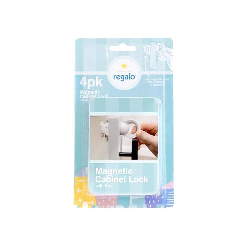 Fechadura magnética de gabinete Regalo, pacote com 4 chaves, fácil de instalar
