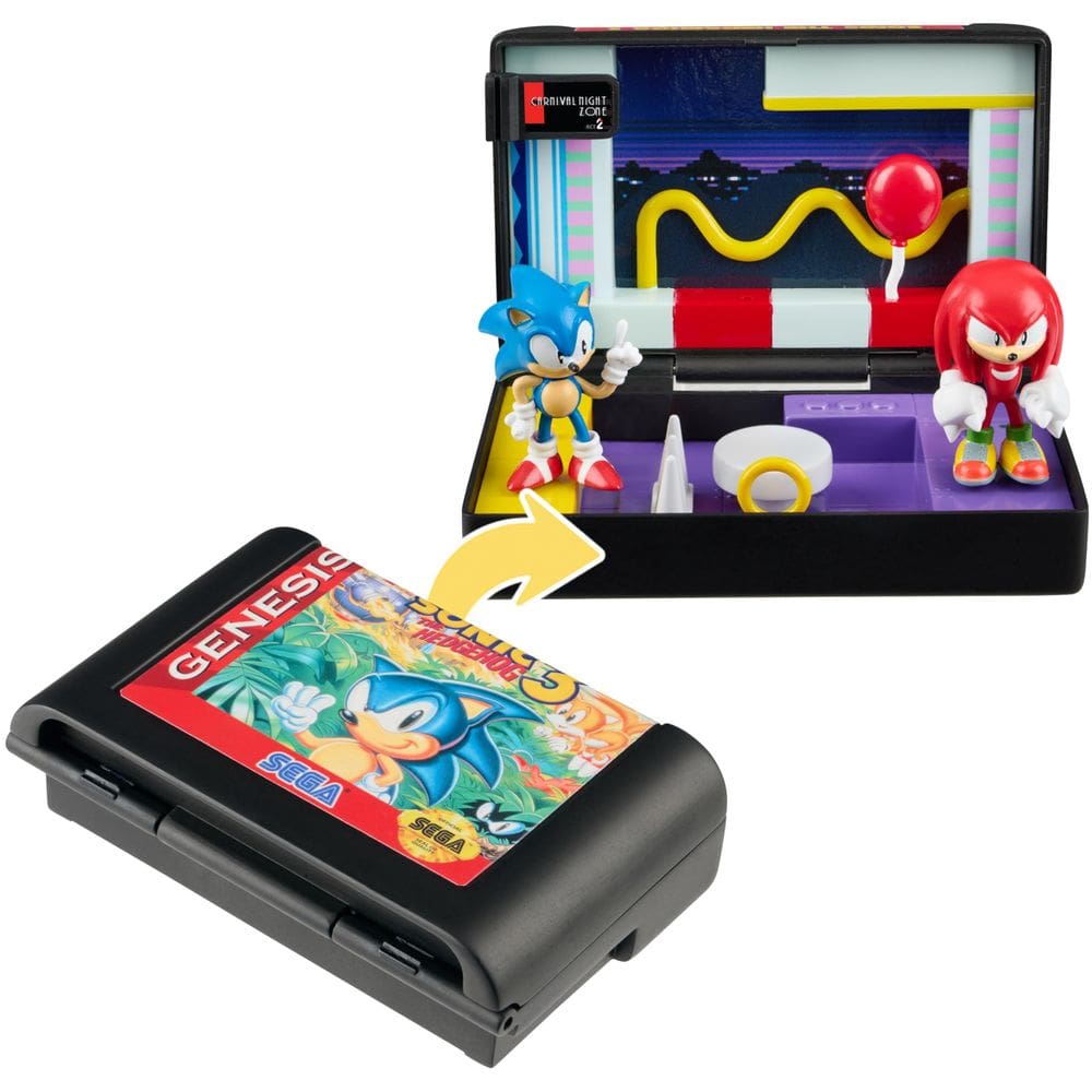 Boneco de brinquedo Playset Console Heroes Sonic Hedgehog 3 Diorama