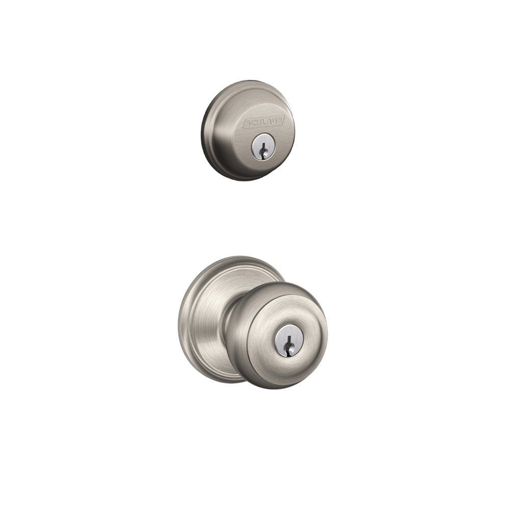 Conjunto de segurança SCHLAGE Satin Nickel FB50N V GEO 619 B60