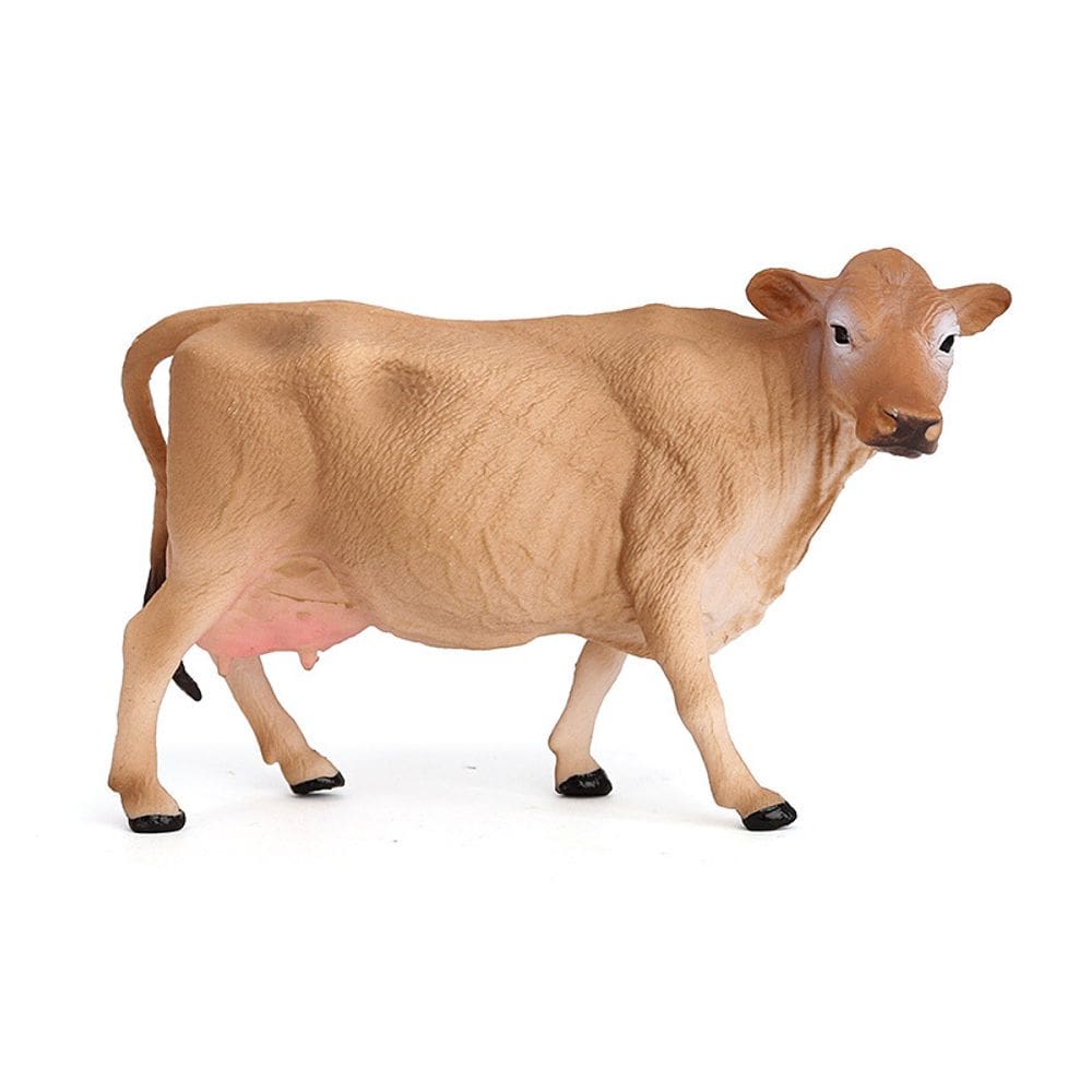 Estatueta de vaca realista em PVC, modelo de animal de fazenda, brinquedo para crianças