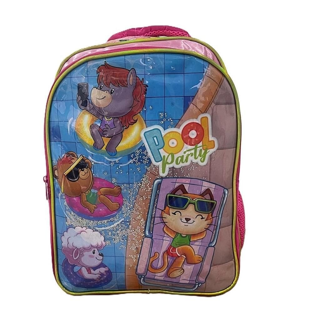 Mochila De Costas Infantil Escolar Feminina Párty Gatos