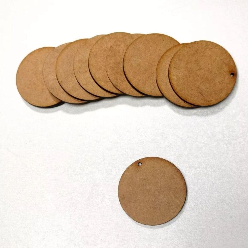 Bolachas Aplique Mdf 5cm C-furo Base-suporte-chaveiro C-100