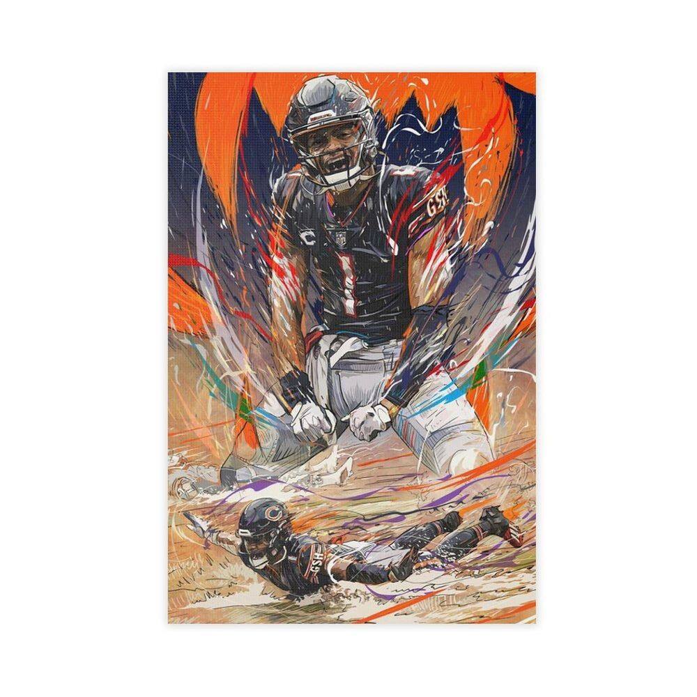 Pôster em tela Aikelai Justin Fields Bedroom Decor 30x45cm