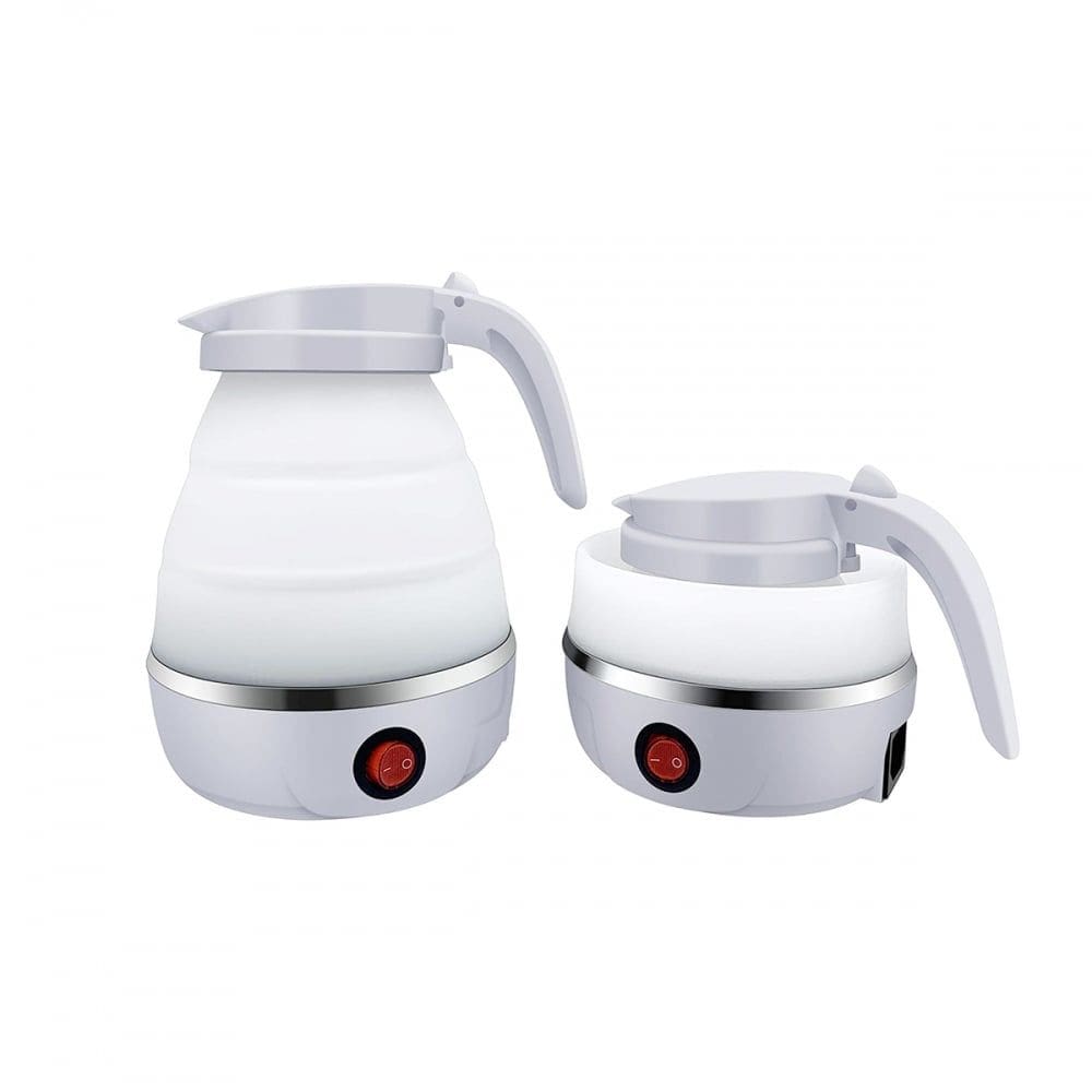 Chaleira Elétrica Dobrável Portátil 600ml Silicone Viagem Café Chá 110V