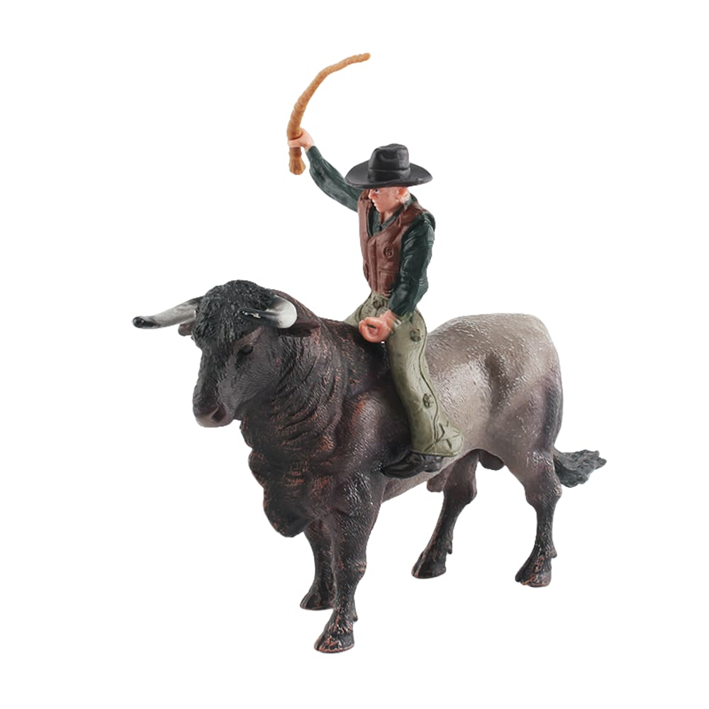 Conjunto de estatuetas Bullfighter and Bull PVC espanhol para crianças a partir de 3 anos