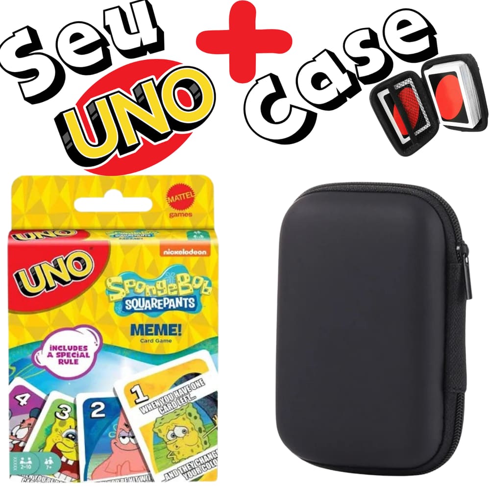 Kit Case + Jogo de Cartas - Bob Esponja (Sponge Bob)