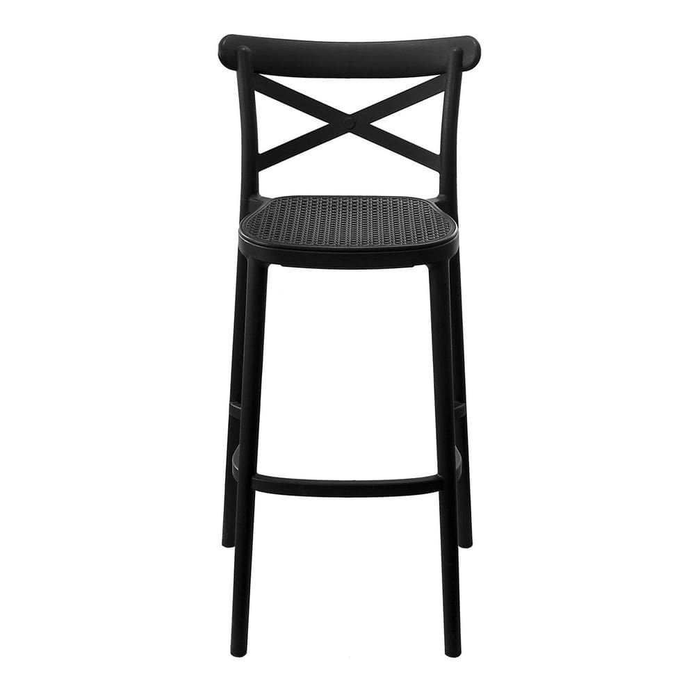 Banqueta para Cozinha Fixa Alta Plats Preto