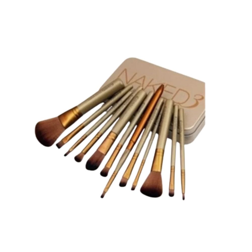 Conjunto de pincéis de maquiagem de 12 peças Naked 3 Gold para maquiagem