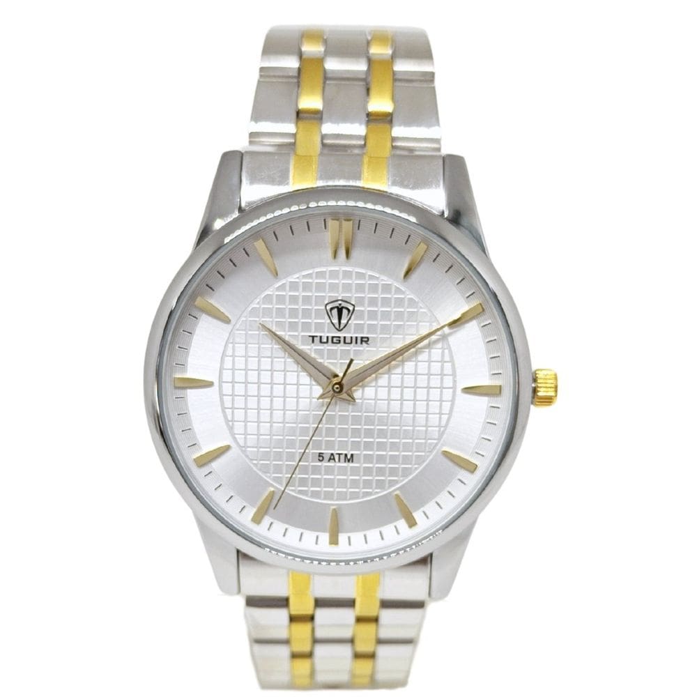 Relógio Feminino Tuguir Analógico 9182F Prata e Dourado