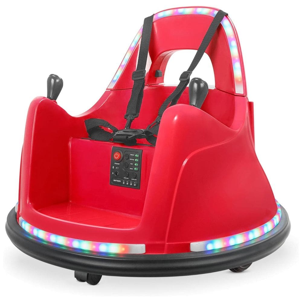 Carro Elétrico Infantil Bate Bate com 2 Velocidades, Controle Remoto e APP, Luzes LED, Bluetooth, Giro de 360 ??° e Adesivo, 12V, Kidzone