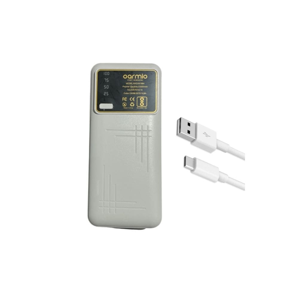 Carregador portátil Power Bank 23000mAh 3 USB com lanterna