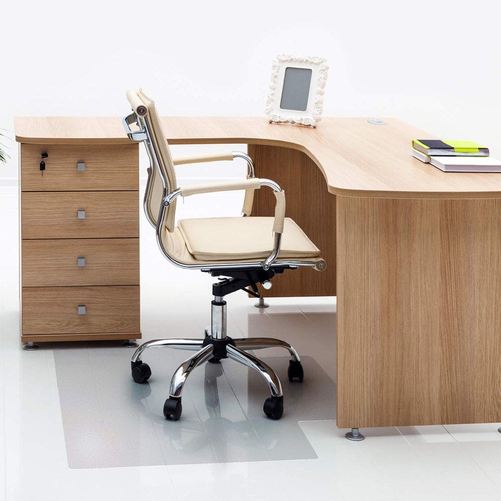 Tapete de cadeira Floortex Valuemat com lábio de vinil 120x89 cm