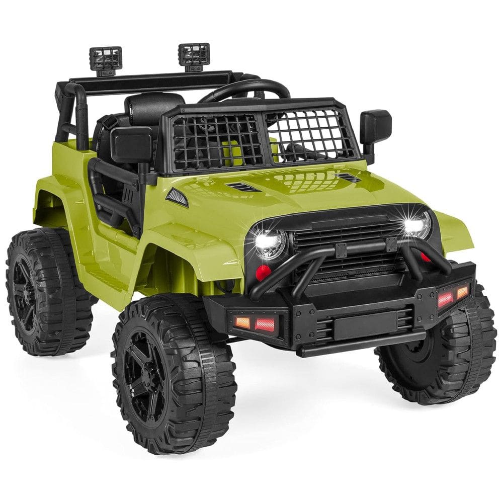 Caminhão Elétrico Infantil Best Choice Products 12V com Controle Remoto Parental, Suspensão Pneumática, Luzes de LED, Porta AUX - Verde