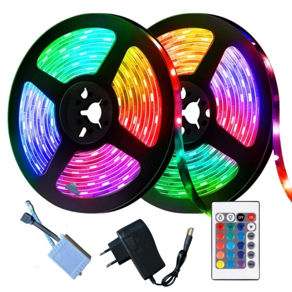 Fita de luz LED Tik Tok 5m Multi Control RGB 2835 com Power Sun