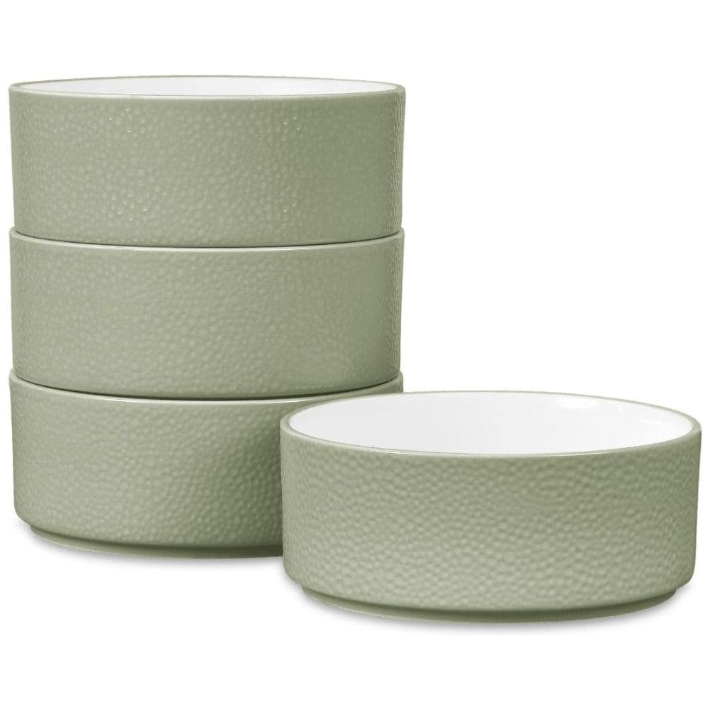 Conjunto de Tigelas, Estilo Minimalista com 4 Peças, Capacidade de 600mL, Material de Porcelana e Formato Redondo, Noritake G030-200D