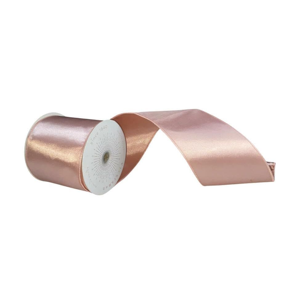 Fita decorativa Vickerman Rose Gold Satin 10yd 10cm
