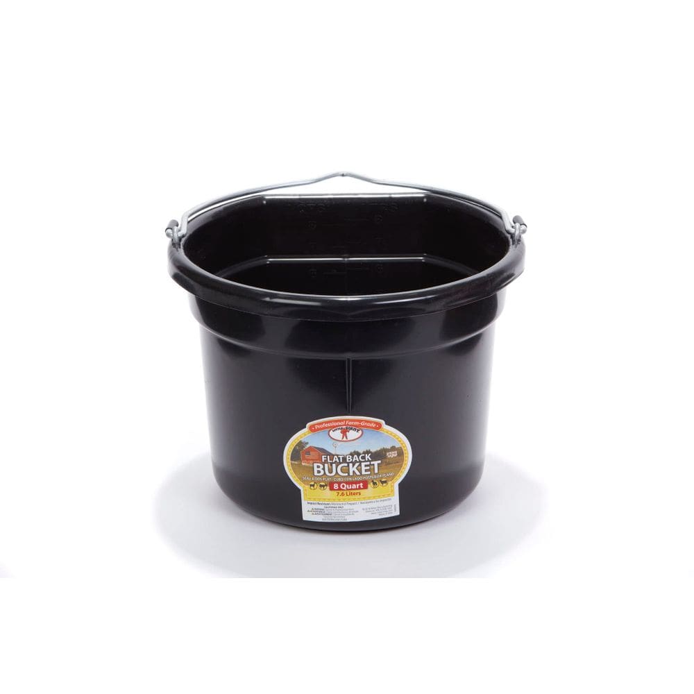 Balde de ração animal Little Giant 7,6 L de plástico preto