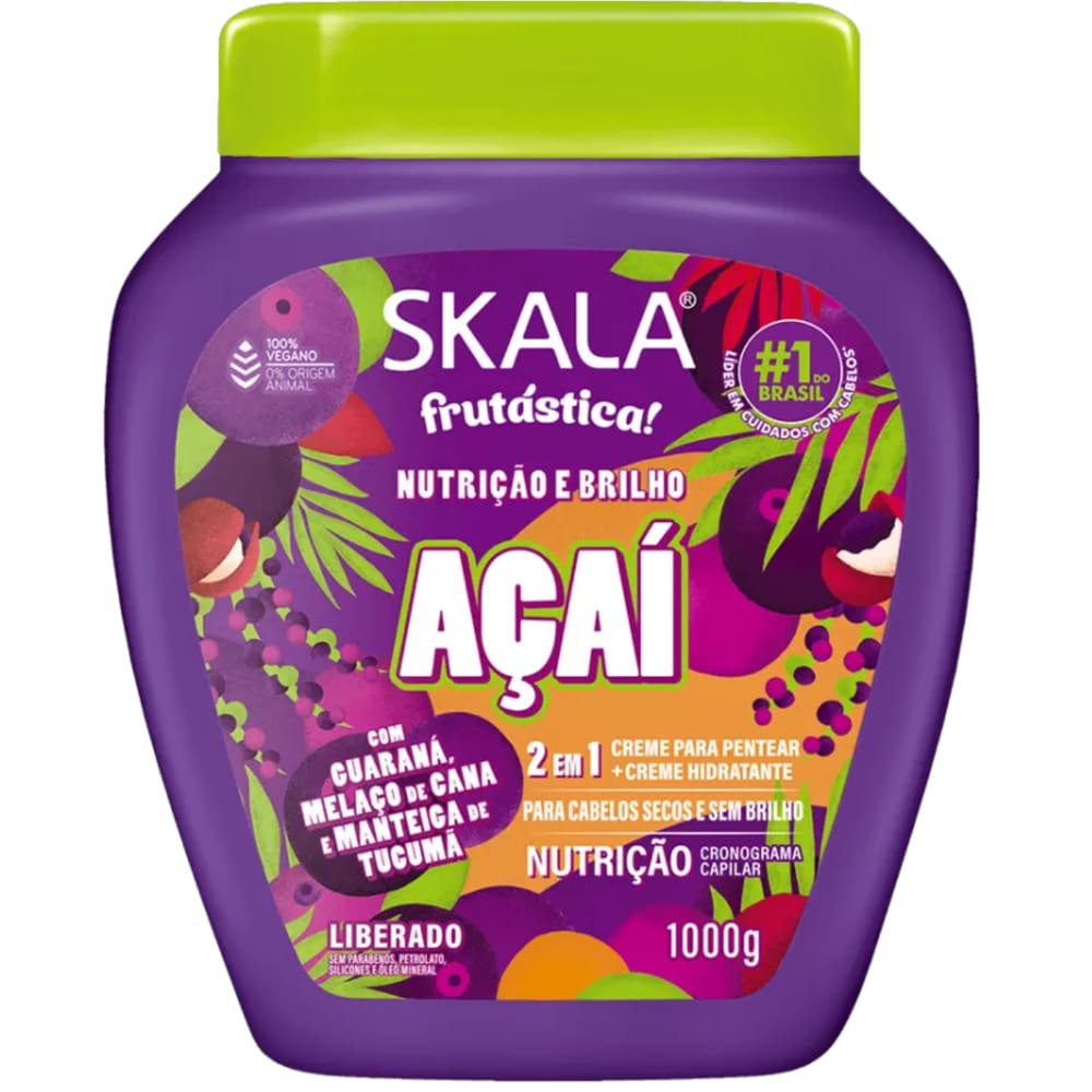 Creme Skala Frutástica Açaí 2 em 1 1000g