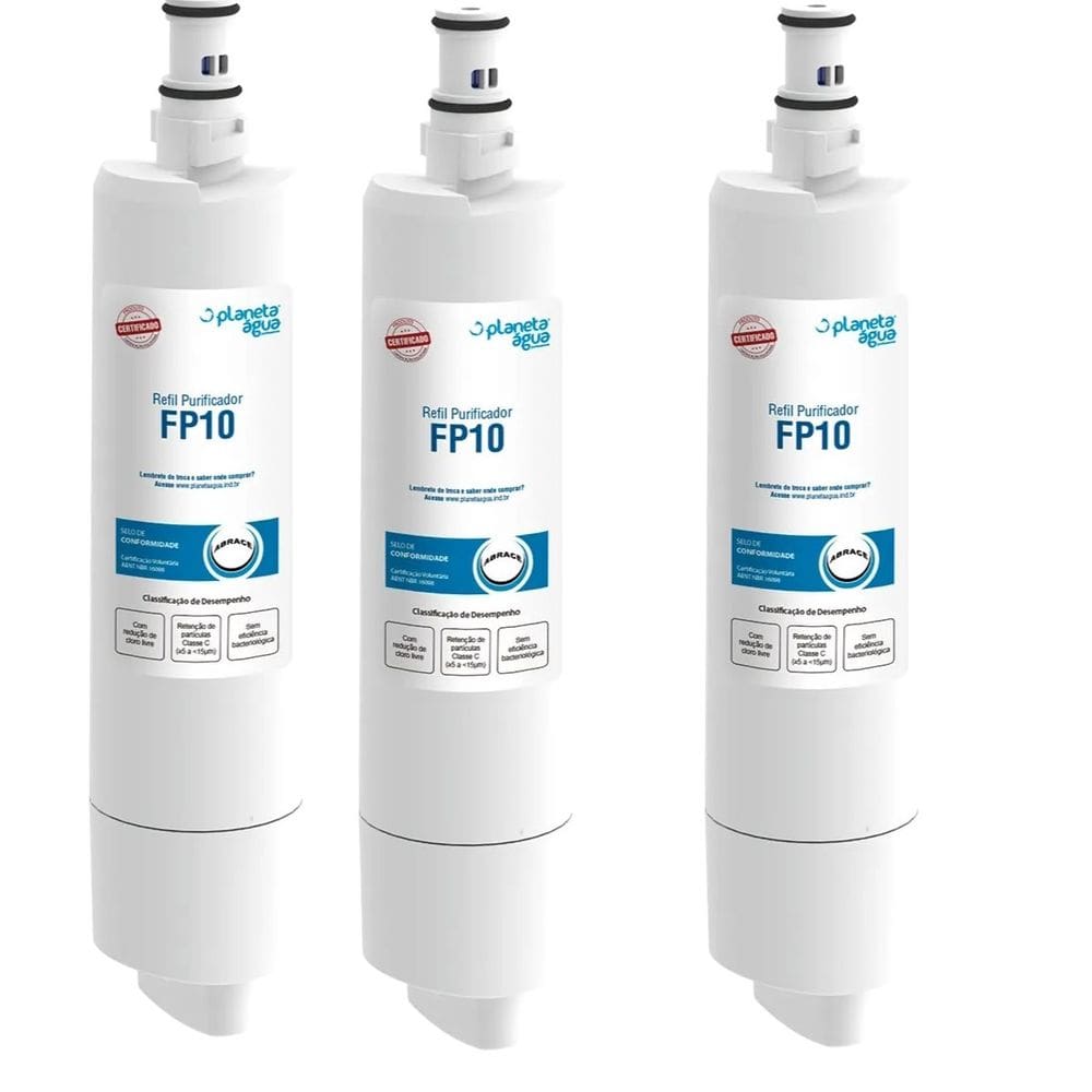 KIT 3 Refis FP10 Para Purificadores Consul CPB34, CPB34AB, CPB34AS, CPB34AF, CPC35, CPB36AF, CPB36AB.