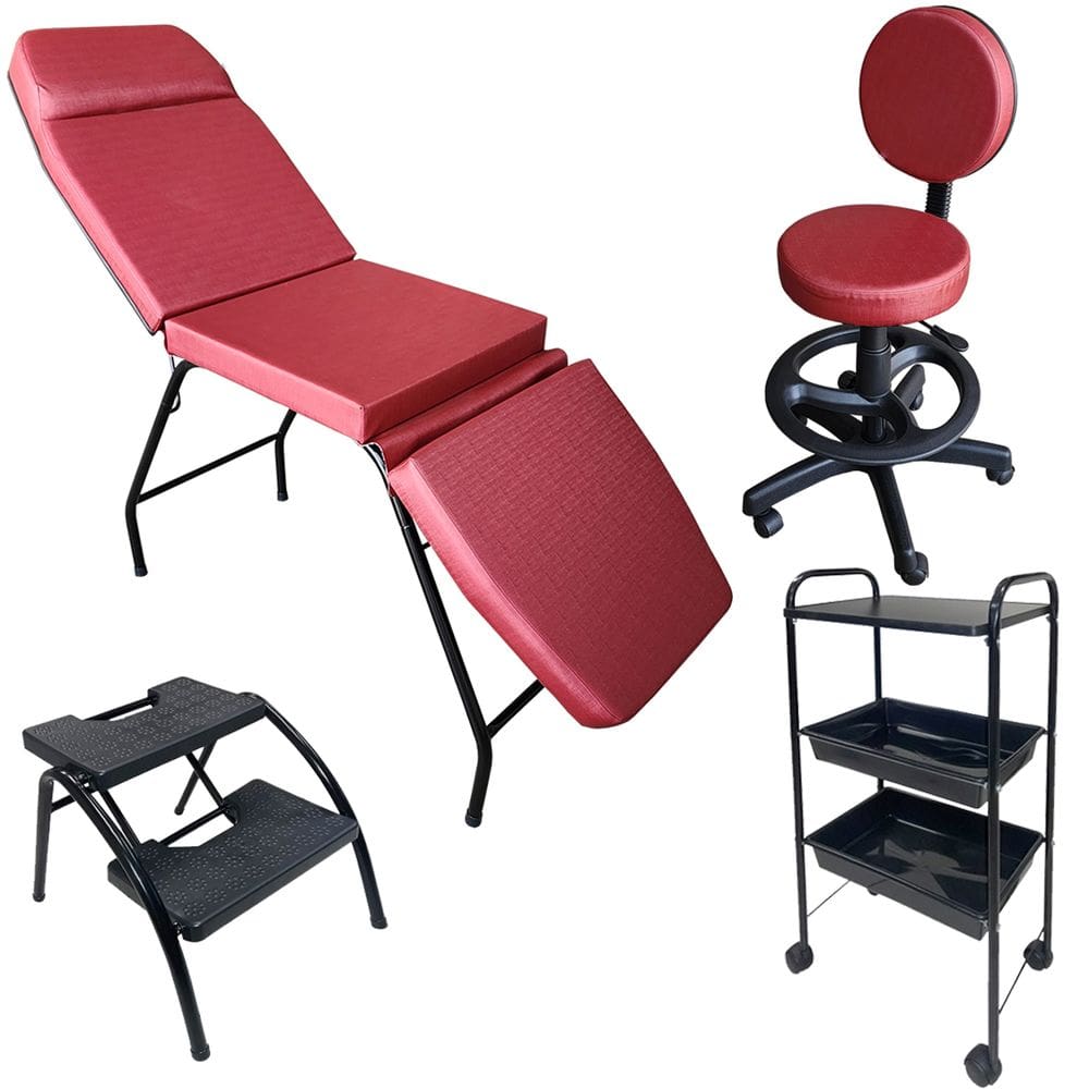 Kit Completo Clínica Estética: Maca Mocho Escada e Carrinho