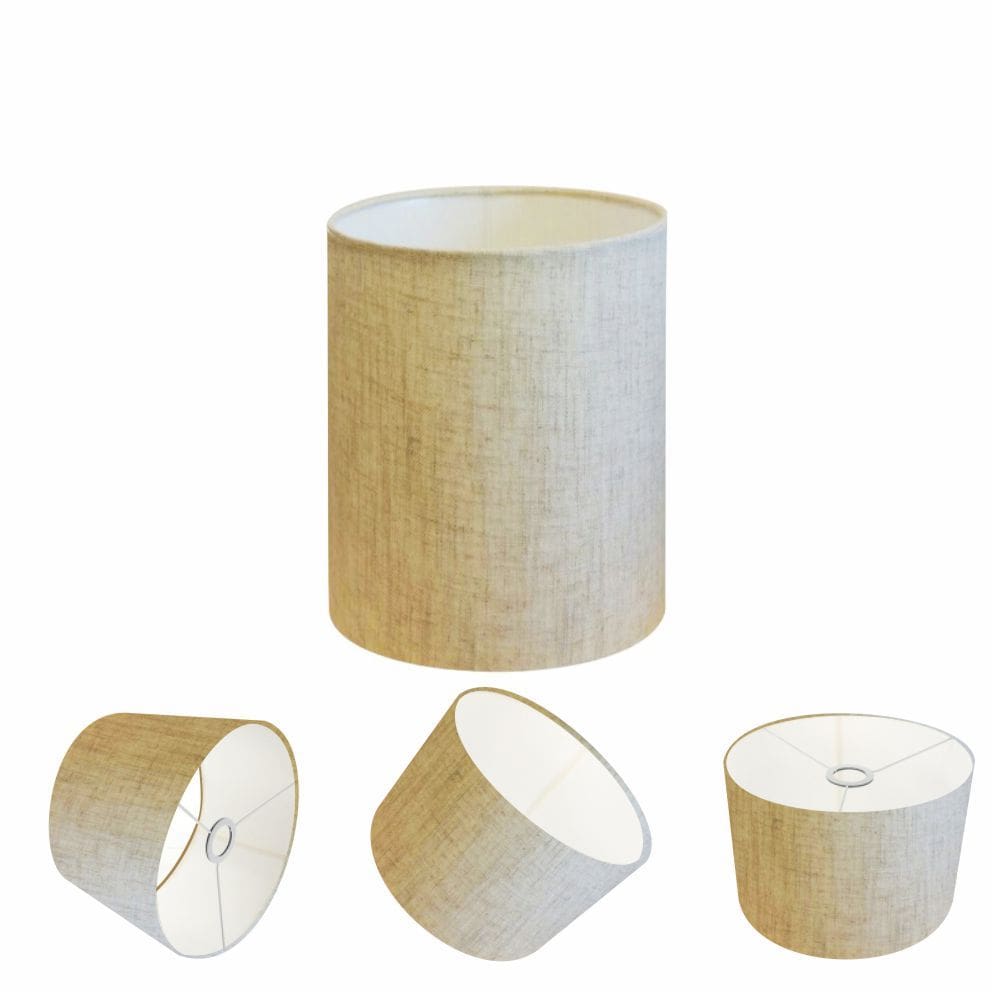 Cúpula Abajur Cilíndrica Cp-7001 Ø13x15cm - Rustico Bege