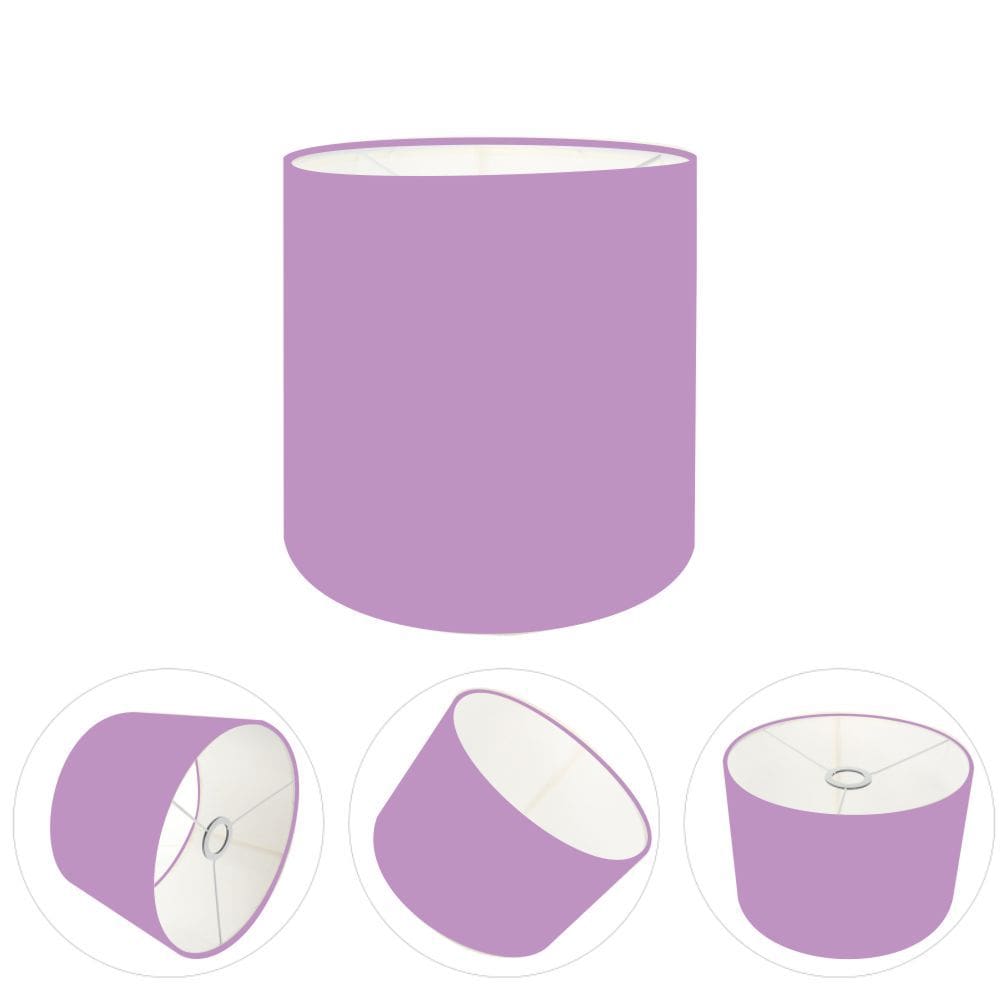Cúpula Abajur Cilíndrica Cp-8005 Ø18x18cm Lilás