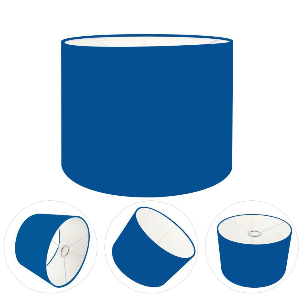 Cúpula Abajur Cilíndrica Cp-7016 Ø35x30cm Azul Marinho