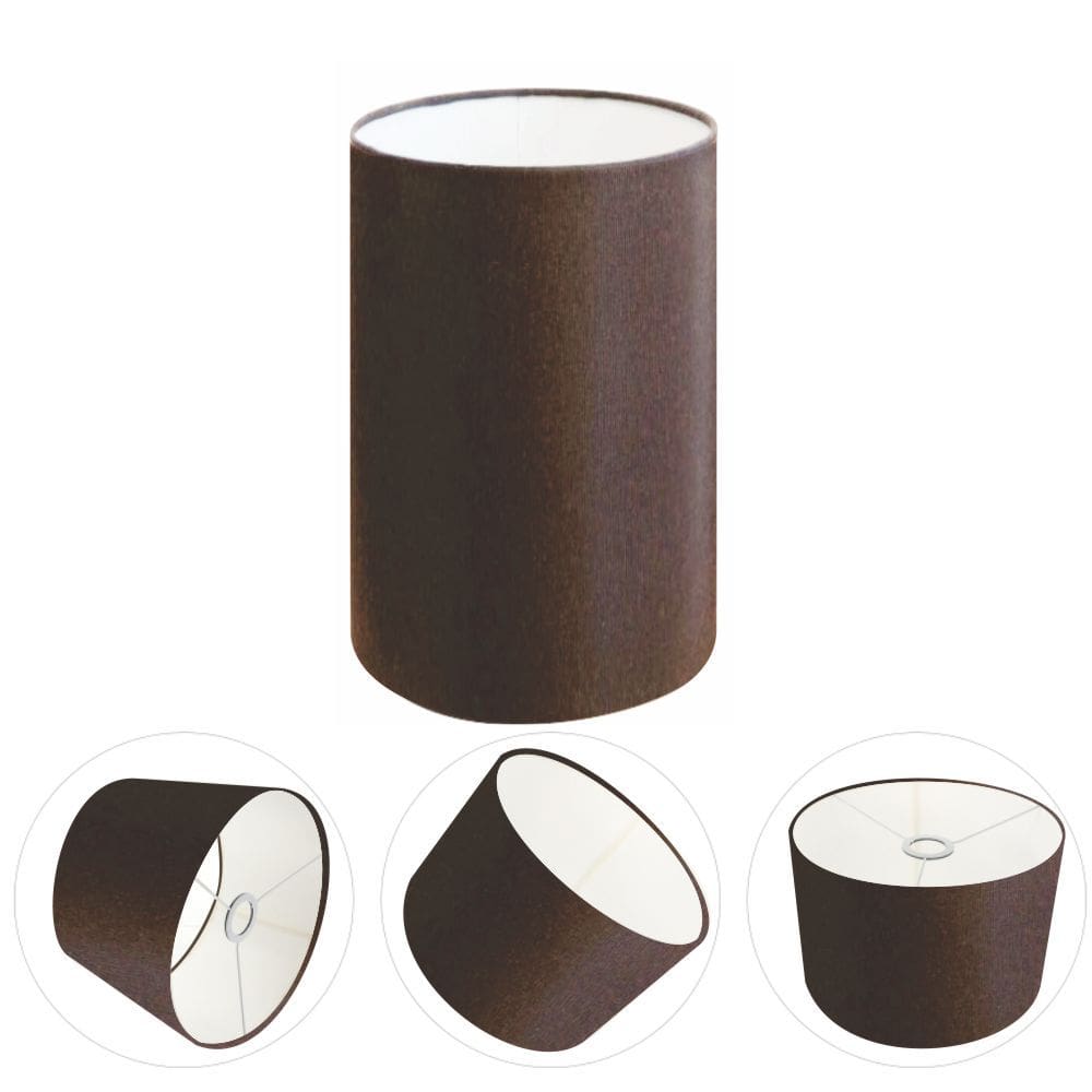 Cúpula Abajur Cilíndrica Cp-7003 Ø15x20cm Café