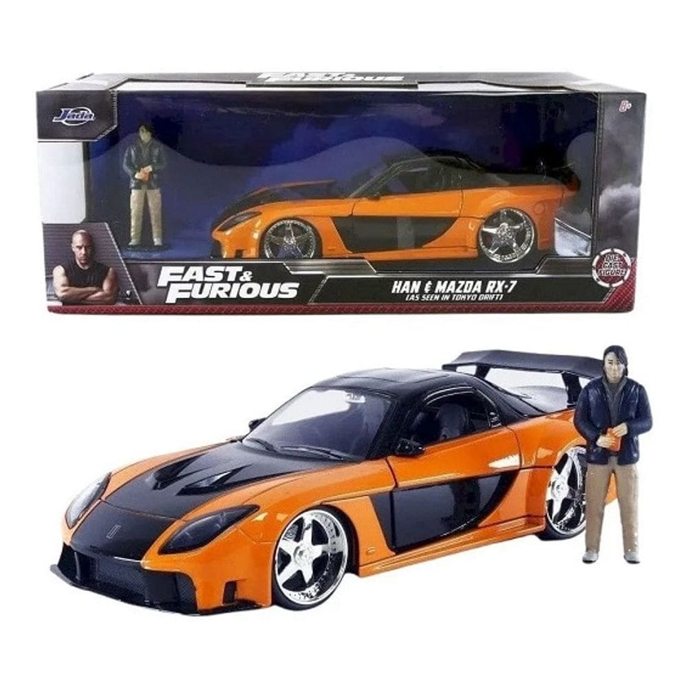 Velozes E Furiosos Mazda RX-7 e Boneco Han 1/24  – Jada toys