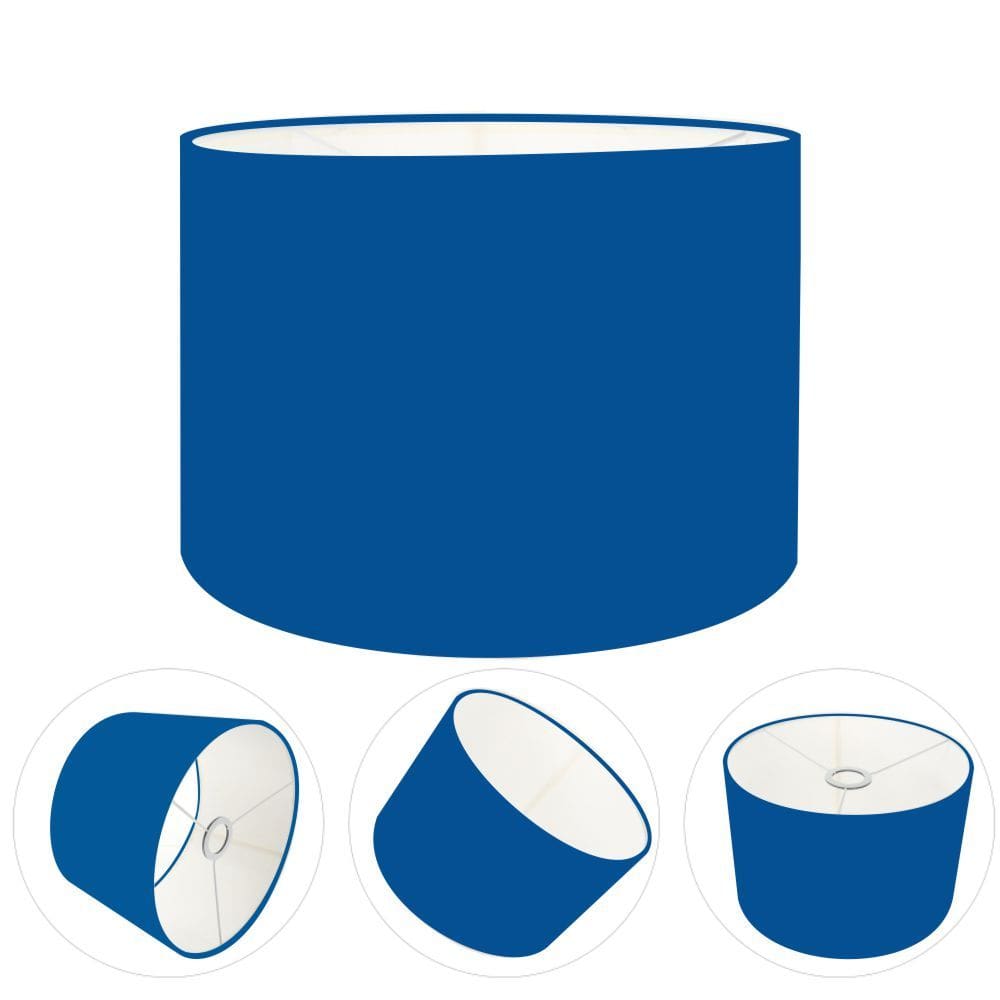 Cúpula Abajur Cilíndrica Cp-8022 Ø45x30cm Azul Marinho