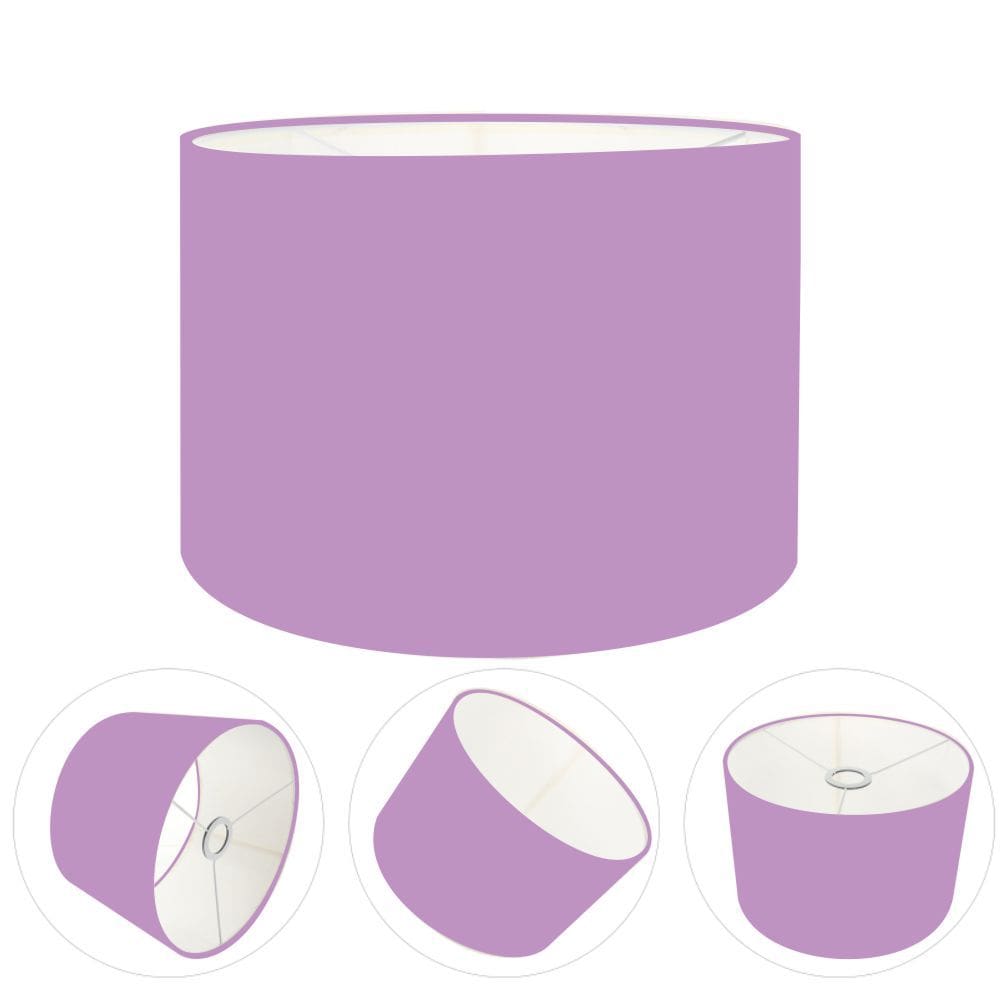 Cúpula Abajur Cilíndrica Cp-8019 Ø40x30cm Lilás