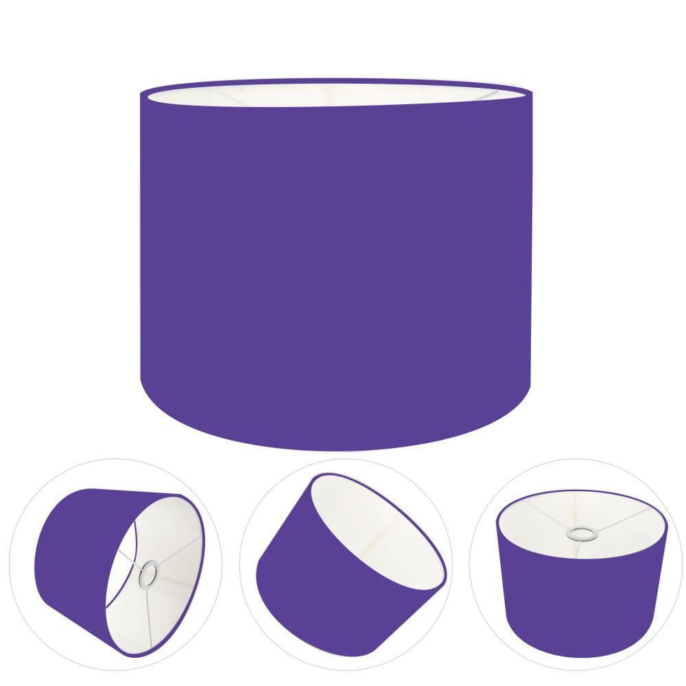 Cúpula Abajur Cilíndrica Cp-8016 Ø35x30cm Roxo