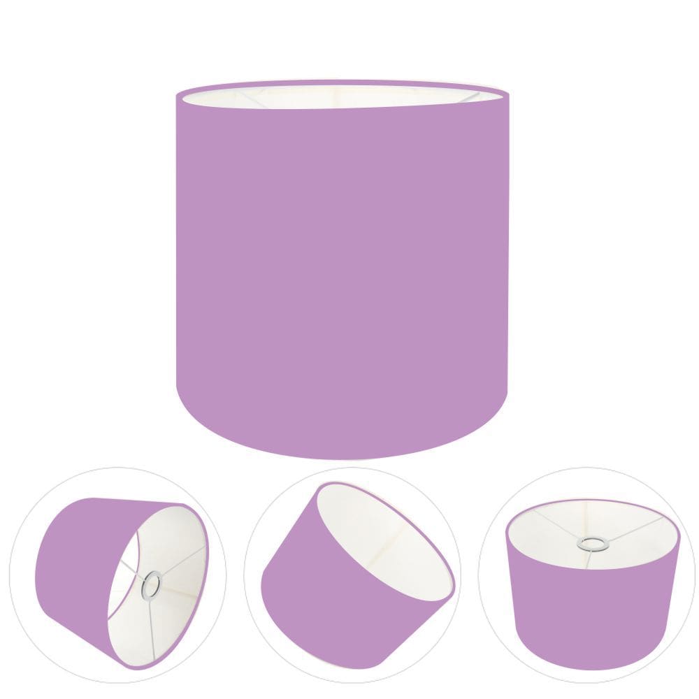 Cúpula Abajur Cilíndrica Cp-8009 Ø25x20cm Lilás