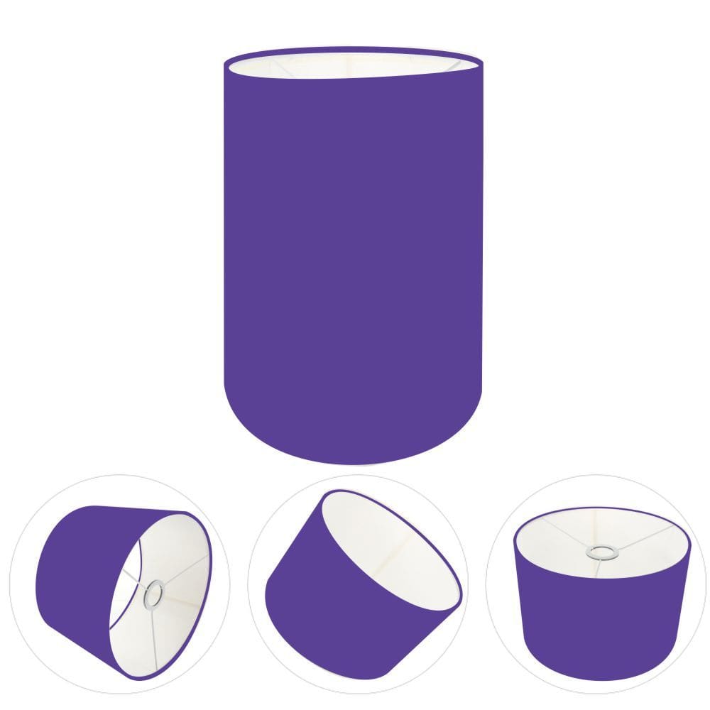 Cúpula Abajur Cilíndrica Cp-8006 Ø18x25cm Roxo