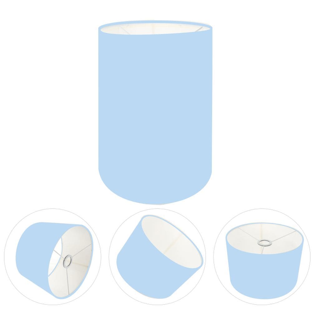 Cúpula Abajur Cilíndrica Cp-8004 Ø15x25cm Azul Bebê