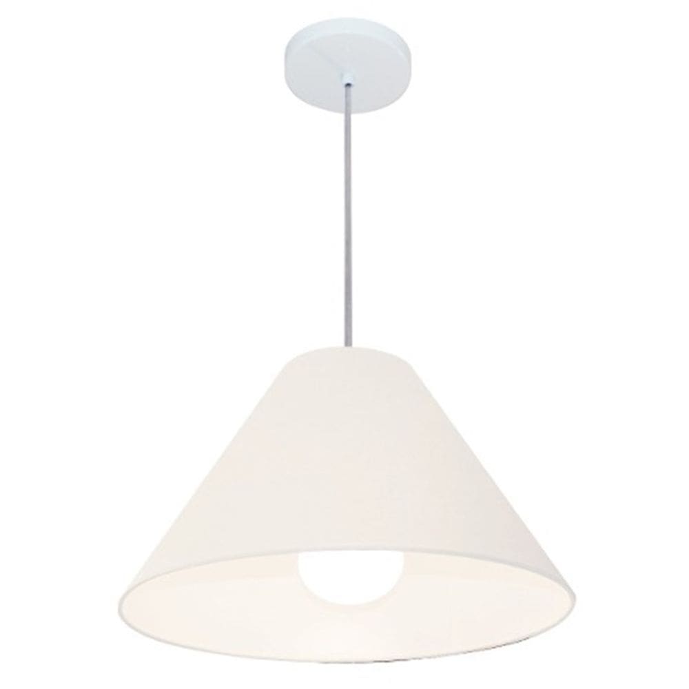 Pendente Cone Branco MJ-4078 Para Mesa de Jantar e Estar