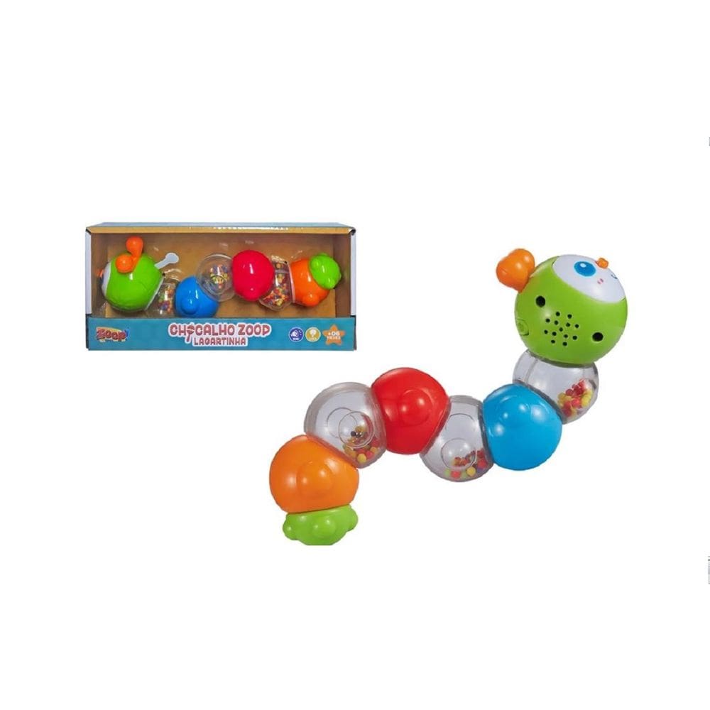 Chocalho Lagartinha para Bebês - ZOOP TOYS