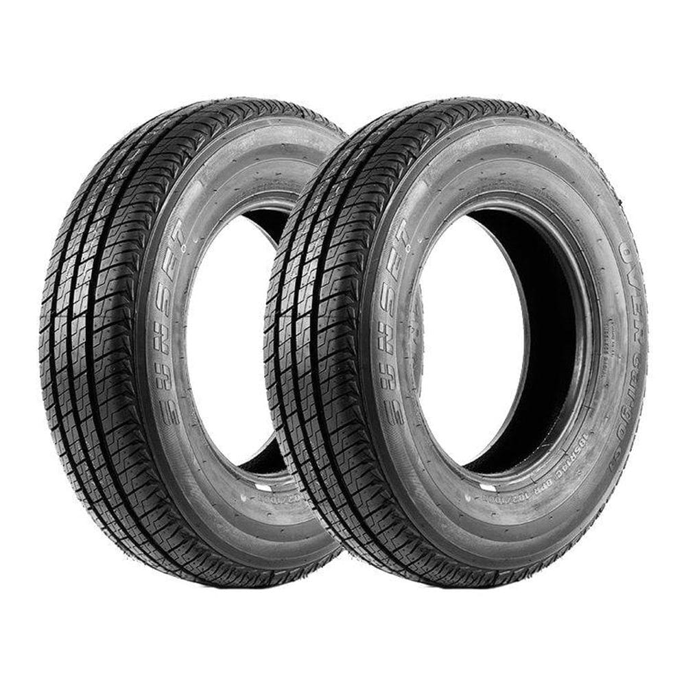 Kit 2 Pneus Sunset Aro 14C 185R14C Over Cargo G1 8 Lonas 102/100R