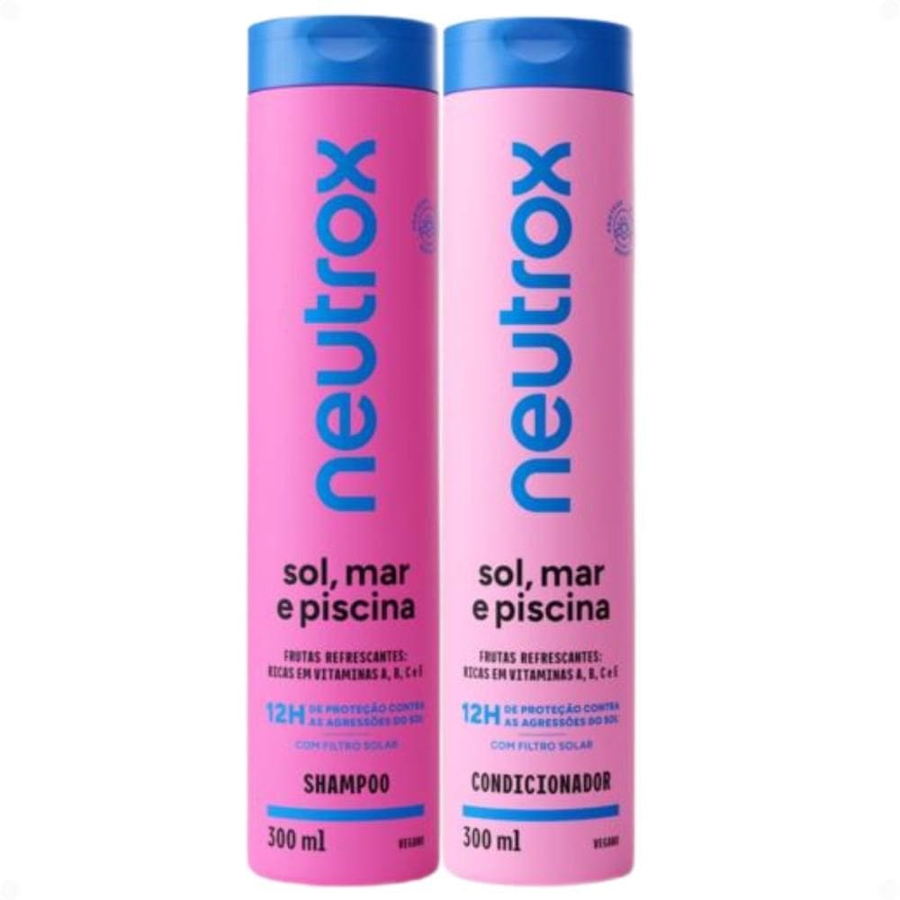 Kit Neutrox Sol, Mar e Piscina: Shampoo e Condicionador 300ml