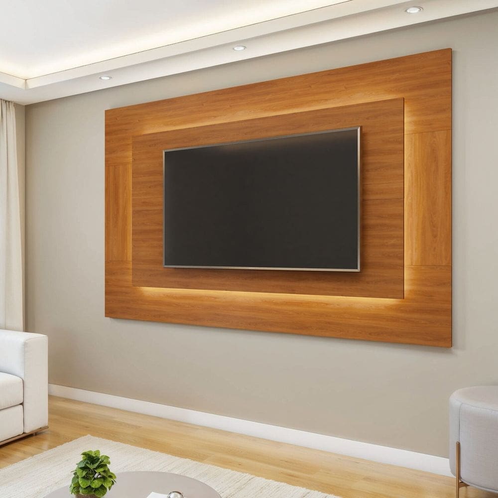 Painel para Tv 65 Polegadas 100% Mdf com Led Grécia Naturalle