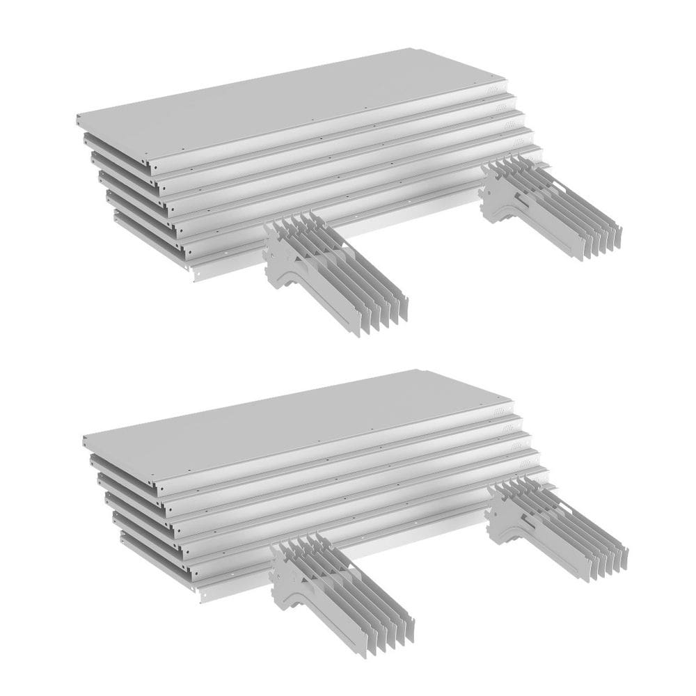 Kit 12 Bandejas Gondola Ponta FIT 40 Branco 12X 30x78 Sp Eti